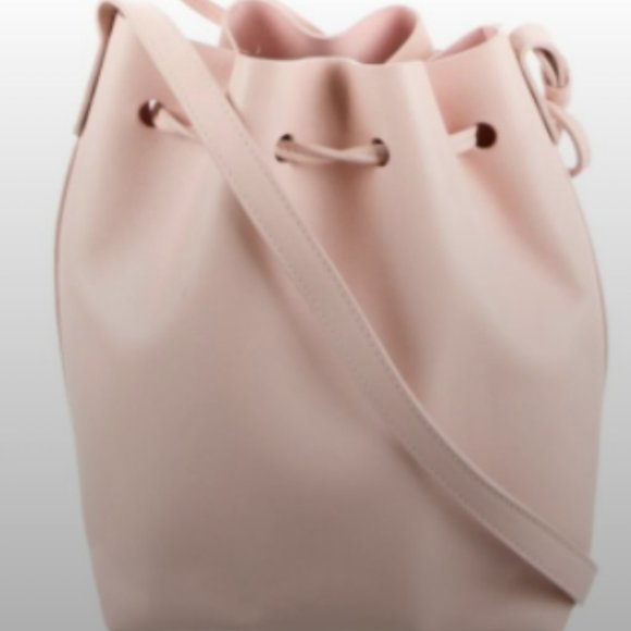 Authentic Mansur Gavriel Pink Leather Bucket Bag - Picture 4 of 5